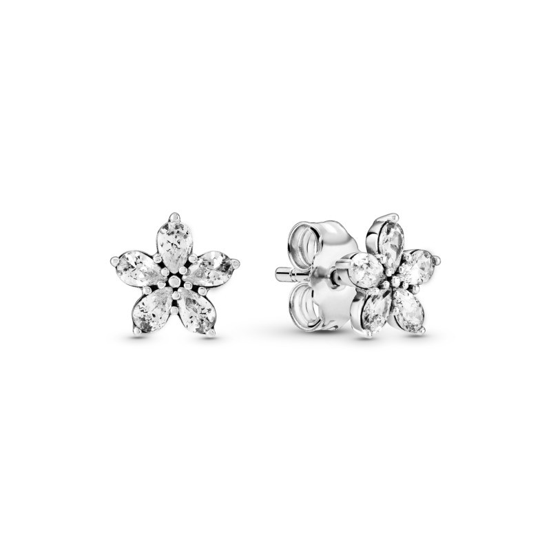 pandora blue snowflake earrings