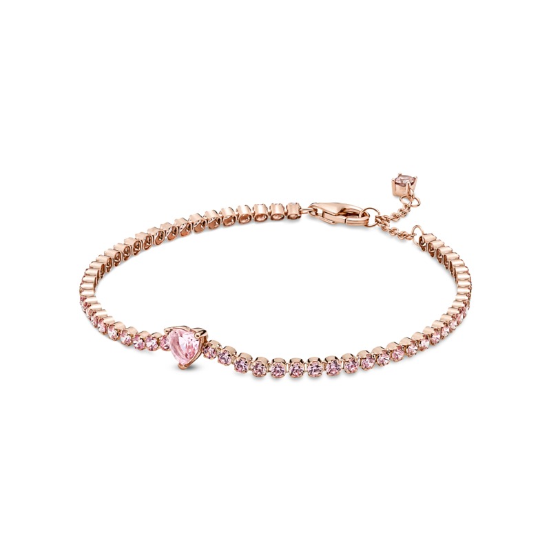 pandora rose gold tennis bracelet