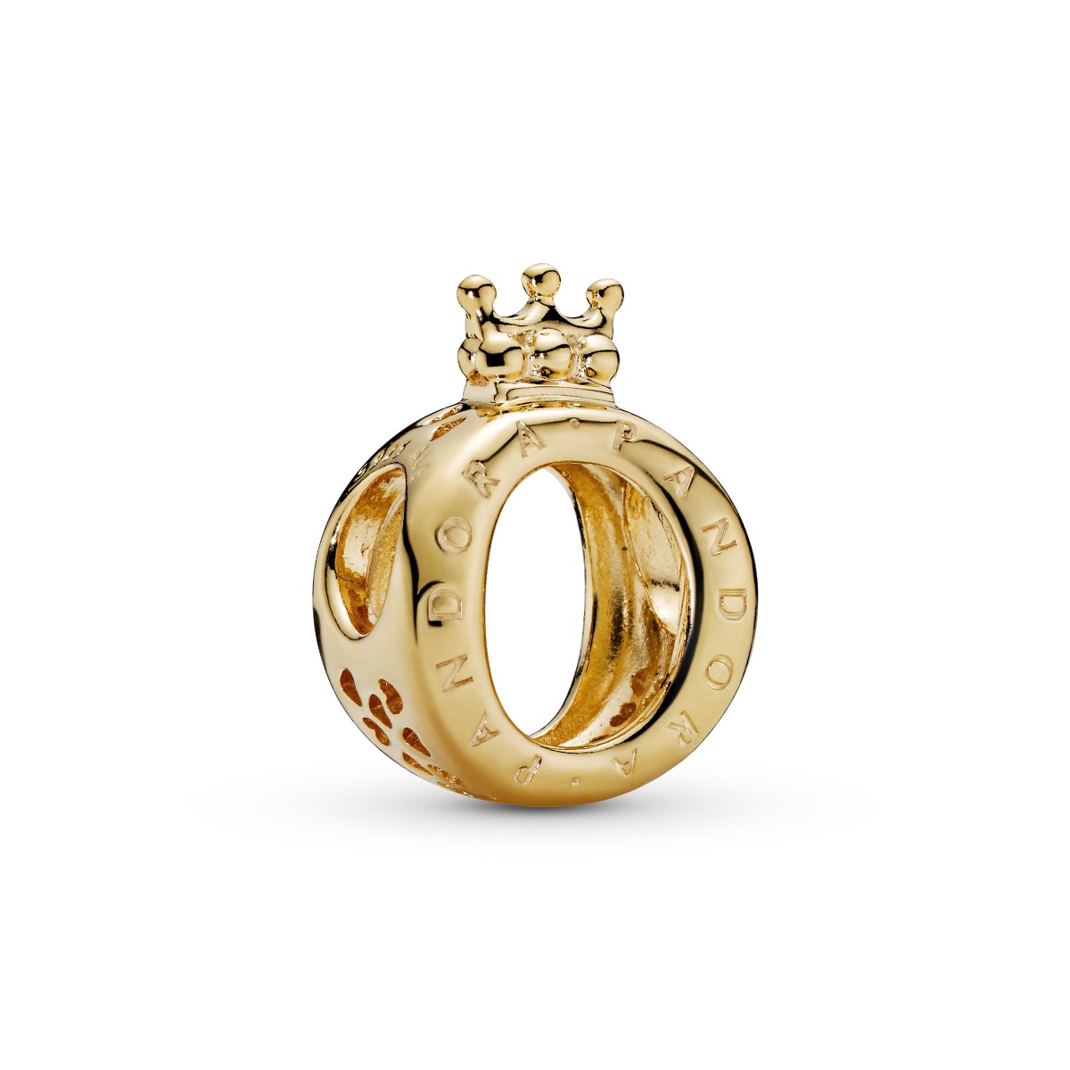 Pandora Crown O Logo Charm in 14k Gold plated - PandoraShop Online