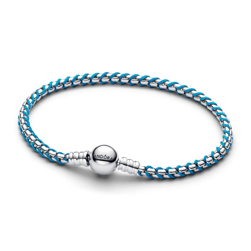 Blue Cord Box Chain Bracelet