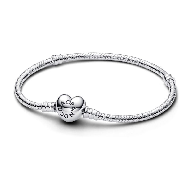 Moments Heart & Snake Chain Bracelet