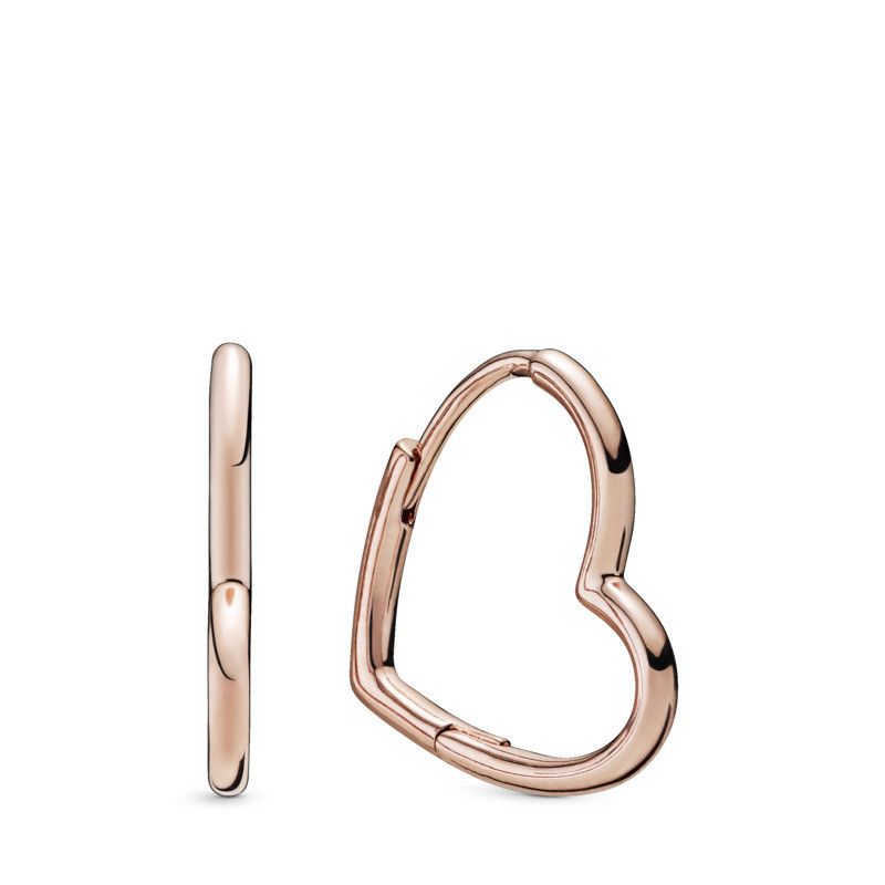 rose gold pandora hoop earrings