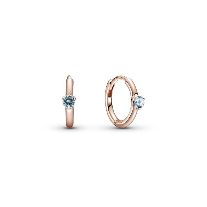 rose gold pandora hoop earrings