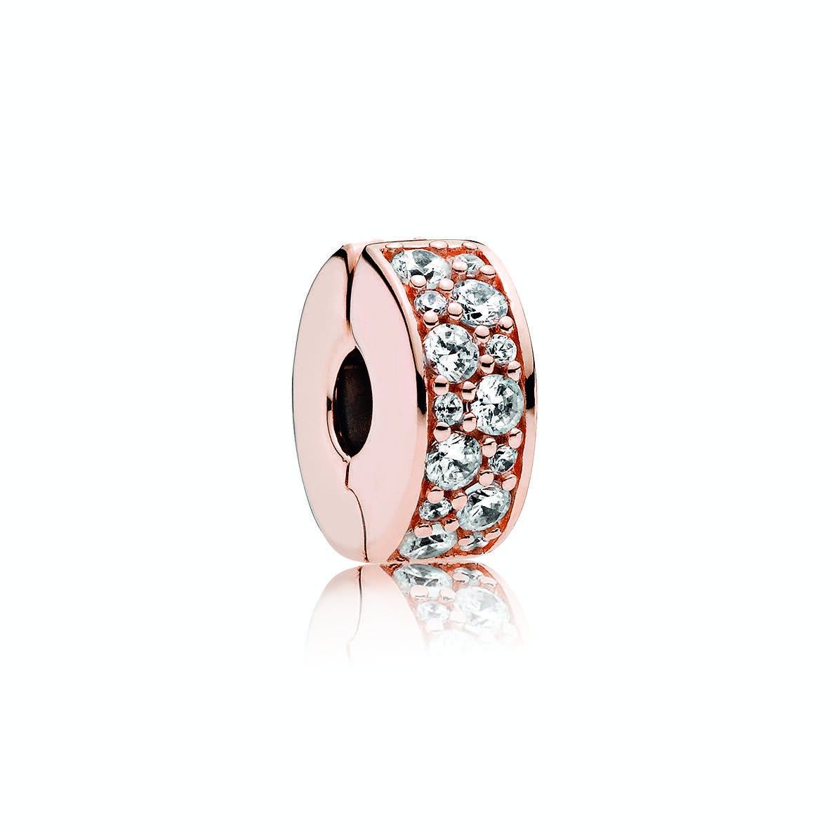 pandora rose gold clip charm