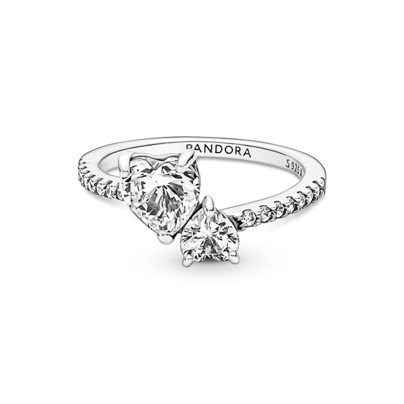 pandora ring double heart