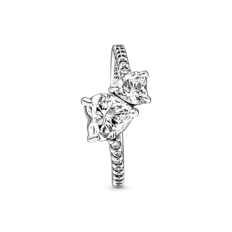 pandora ring double heart