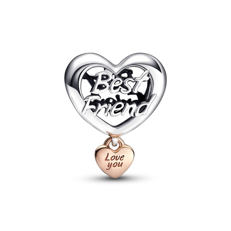 pandora best friend charm rose gold